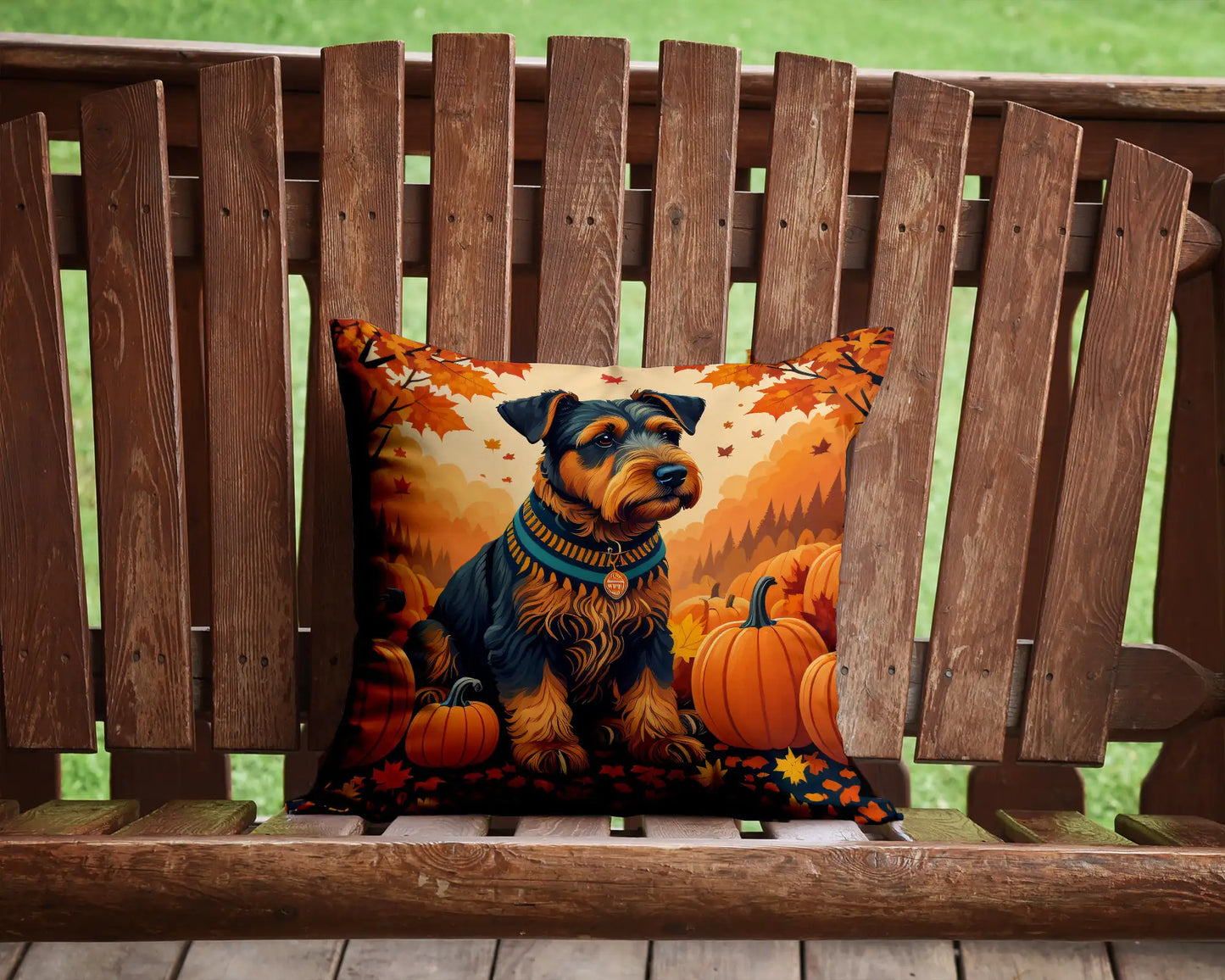 Airedale Terrier Fall Throw Pillow