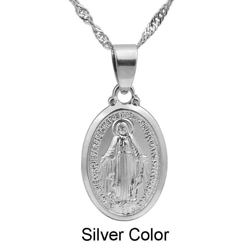 Virgin Mary Pendant Necklace