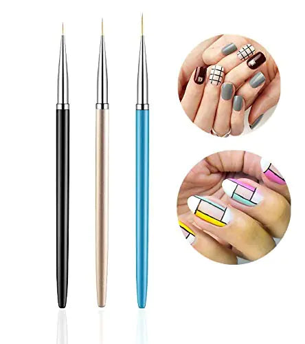 5PCS Dotting Pens with 3 PCS Nail Painting Brushes, Nail Art Design Tools