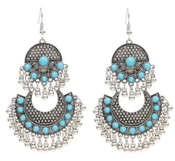 Egypt Vintage Silver Alloy Earrings for Women