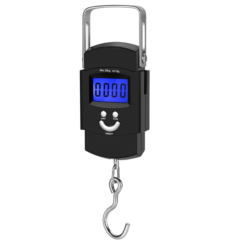 Portable Fish Scale Travel LCD Digital Hanging Luggage Electronic 110lb / 50kg