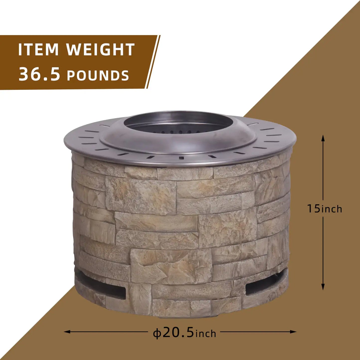 Stackstone Look Smokeless Firepit With Wood Pellet Twig Wood As The Fuel