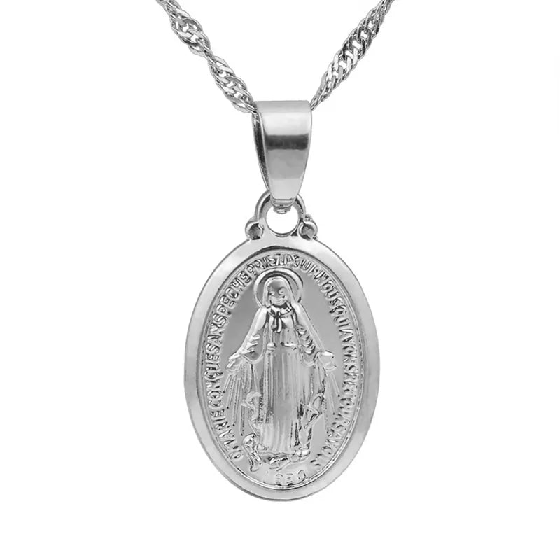 Virgin Mary Pendant Necklace