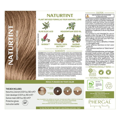 Naturtint Permanent Hair Color 8C Copper Blonde (Pack of 1), Ammonia Free, Vegan, Cruelty Free, up to 100% Gray Coverage, Long Lasting Results