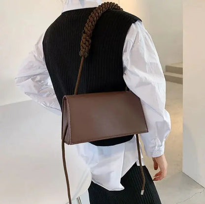 Woven Large Capacity Simple One-Shoulder Diagonal Bag