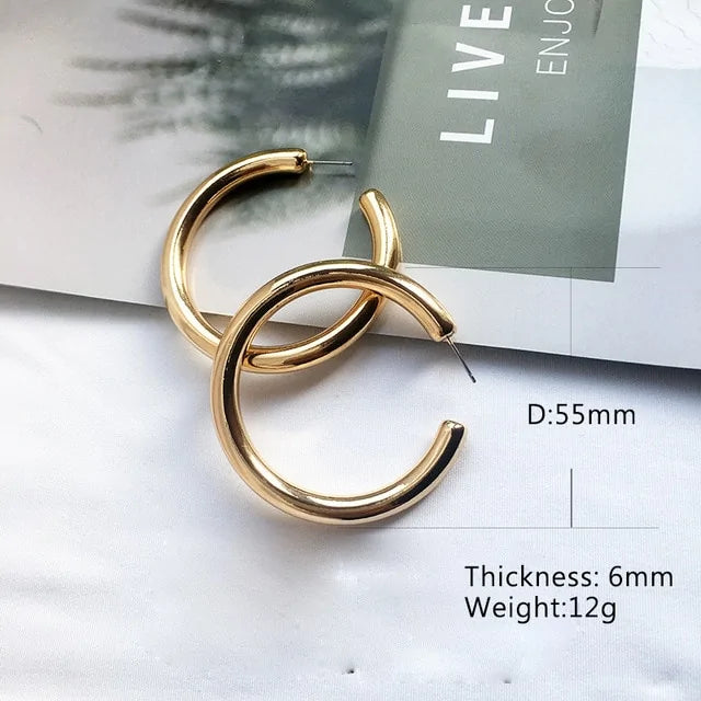 Street Style CC Hoop Earrings