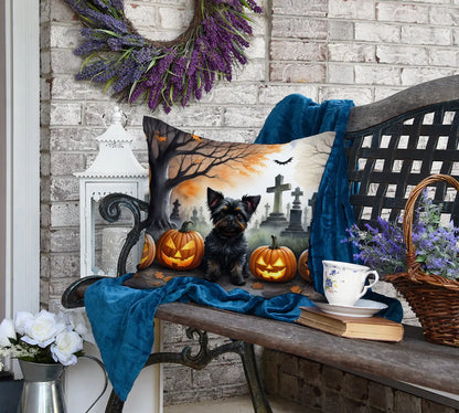 Affenpinscher Spooky Halloween Throw Pillow