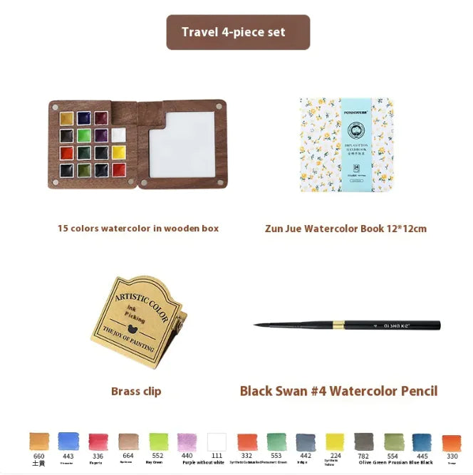 Mini Watercolor Painting Set