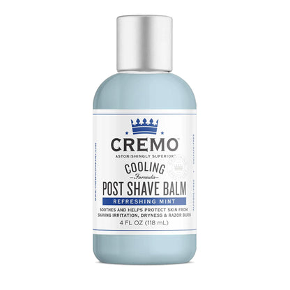 Cremo Astonishingly Superior Razor Refills, (4 Pack) & Cooling Formula Post Shave Balm, Soothes, Cools And Protects Skin From Shaving Irritation, Dryness and Razor Burn, 4 Oz Refills + Shave Balm