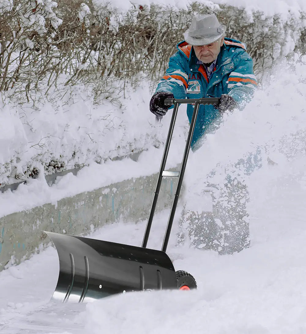 Snow Removal Shovel - Heavy Duty Snow Removal Shovel - Efficient Snow Removal Tool - Ergonomic Design, Powder-coated Steel For Long-lasting Performance