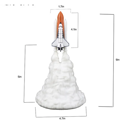 3D Print Rocket Space Shuttle Lamp Night Lamp