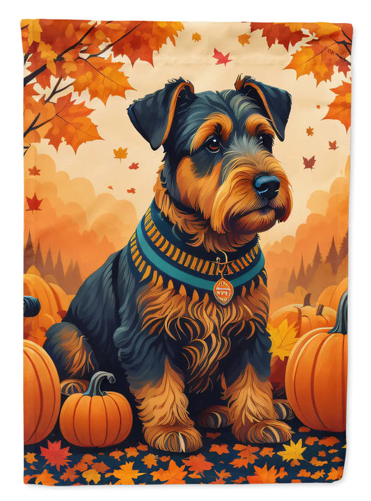 Airedale Terrier Fall House Flag