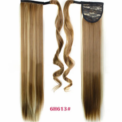 Synthetic Long Straight Wrap Around Hair Extension