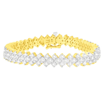 Pulseira de Diamantes em Ouro Amarelo 14K (4.00 cttw, Cor I-J, Clareza I1-I2)