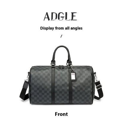 Large Capacity Korean Plaid Crossbody Travel Bag