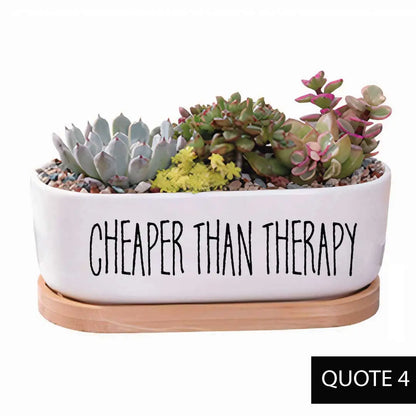 Message in a Planter - Oval 7" Emotional Support Plant