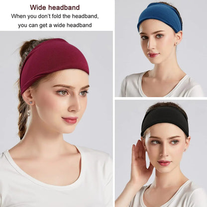 Fashion Headbands For Women Wide Headband Yoga Workout Head Bands Hair Accessories Band 6 Pack Solid