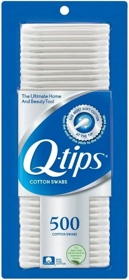 Q-tips Cotton Swabs, 500 Count (Pack of 3) Pack of 3