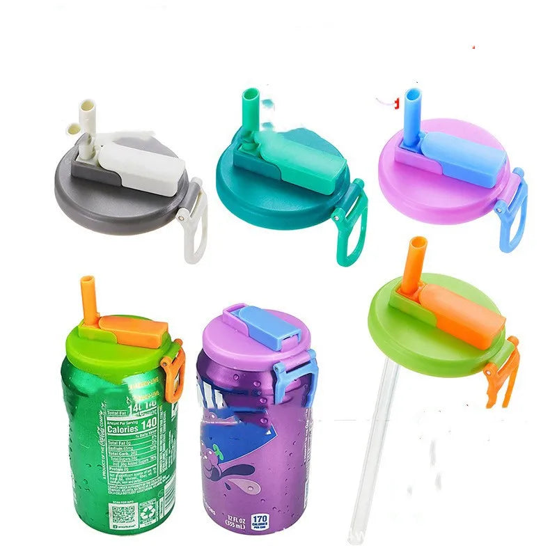 Cans Cup Lid Straw Leak-proof