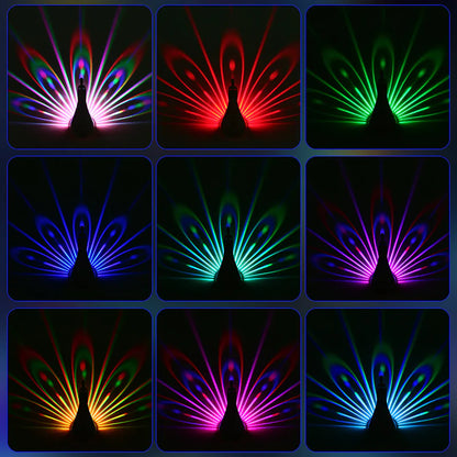 Peacock 3D Wall Lamp with Ambient Lighting