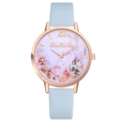 Tan Strap Floral Bee Watch