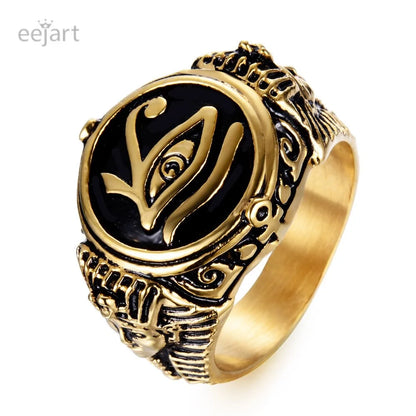 Egyptian Pharaohs Eye of Horus Ring