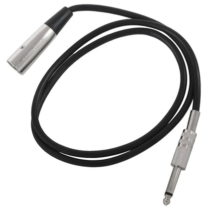 XLR 3-Pin Male To 1/4" Plug TS Microphone Mono Cable Unbalanced Shielded Audio