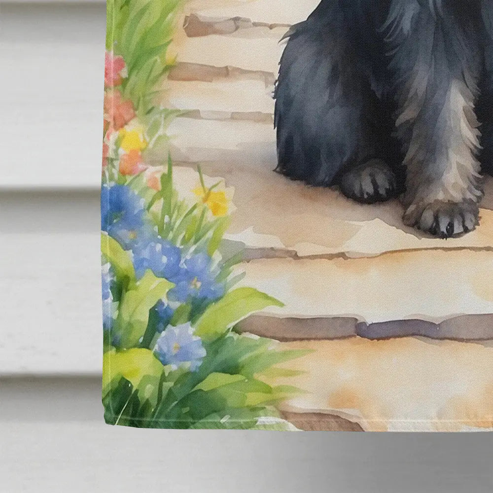 Affenpinscher Spring Garden House Flag