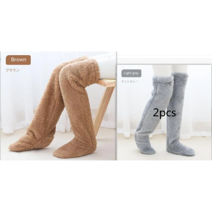 Over Knee High Fuzzy Winter Warm Socks