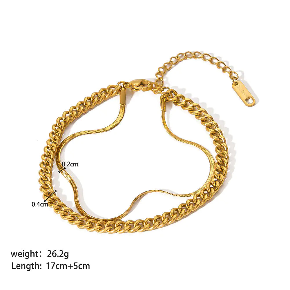 Stainless Steel Ornament Bracelet Female