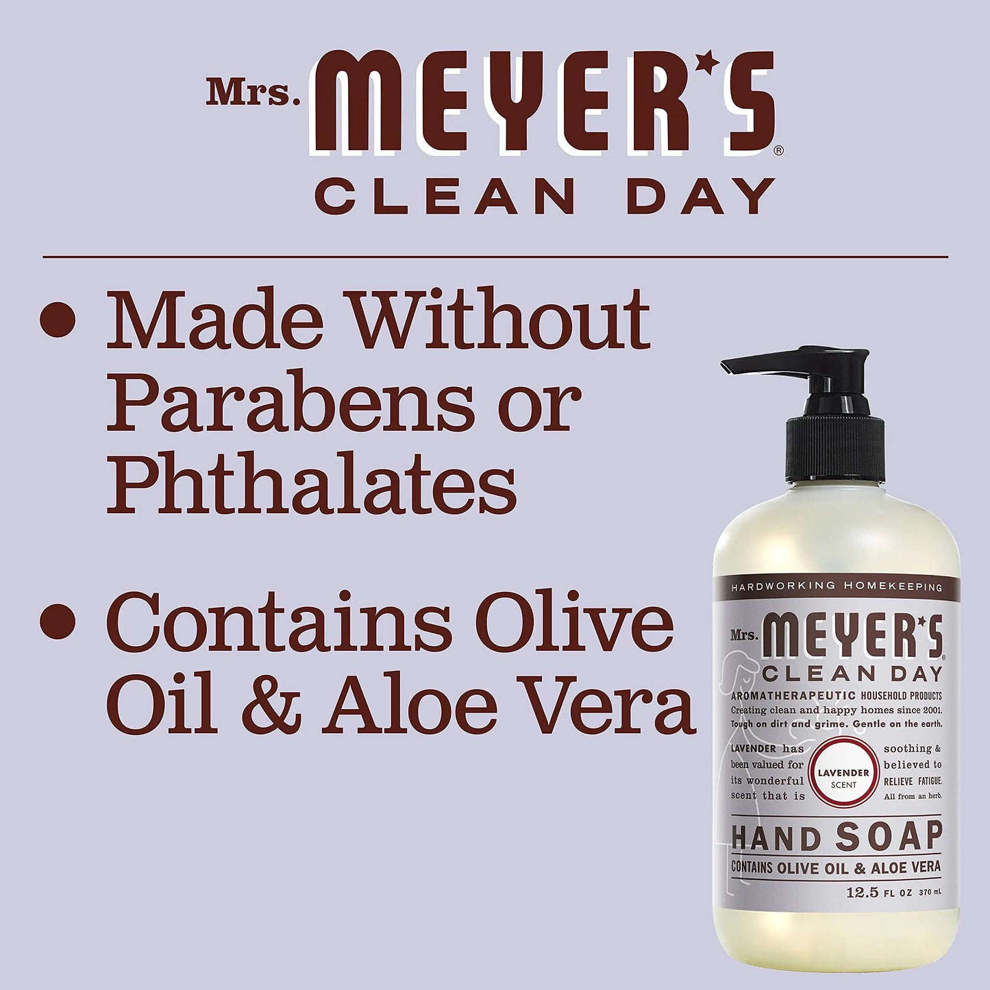 Mrs. Meyer's 651318EA Clean Day Liquid Hand Soap Refill, Lavender, 33 oz 33 Fl Oz (Pack of 1)