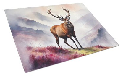 Highland Red Deer Glass Cutting Board