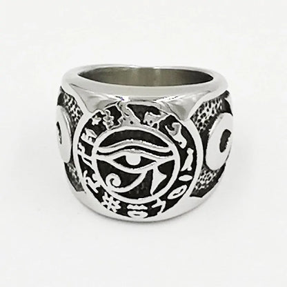 Egyptian Amulet Ring Stainless Steel