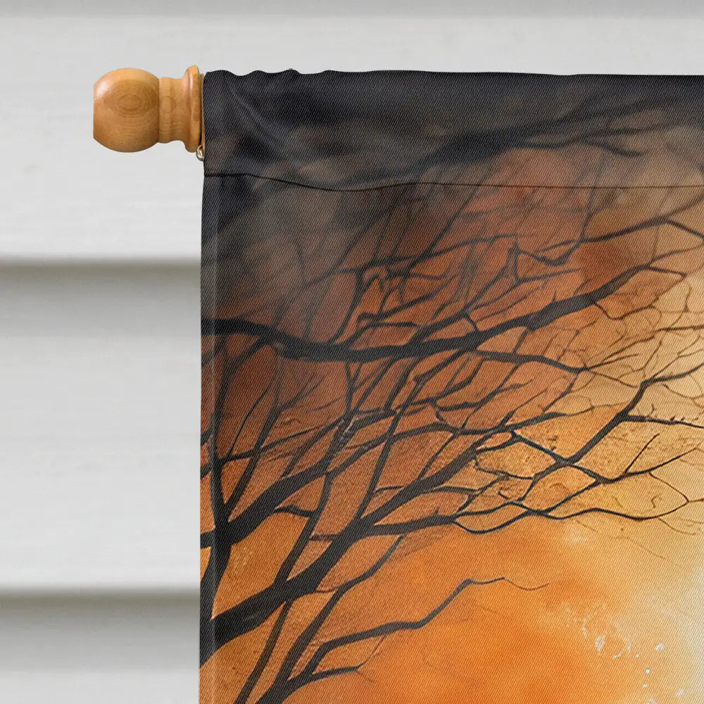 Afghan Hound Spooky Halloween House Flag