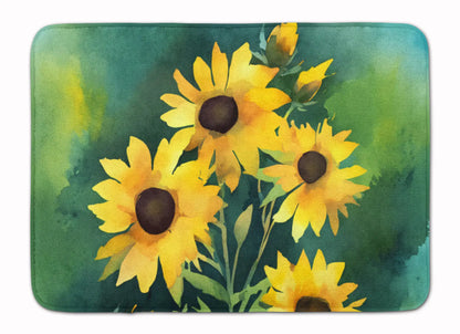 Kentucky Goldenrod in Watercolor Memory Foam Kitchen Mat