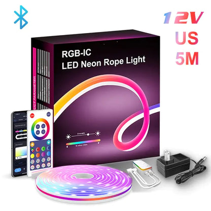 Barra de Luz Neon LED RGB com WiFi, Controle por App e Voz, Sincronização com Música – Ideal para Iluminação de Fundo de TV e Decoração de Ambientes