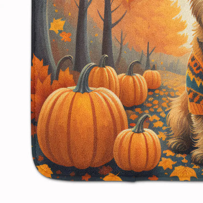 Cairn Terrier Fall Memory Foam Kitchen Mat