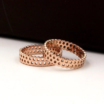 Honeycomb Ring - Rose Gold