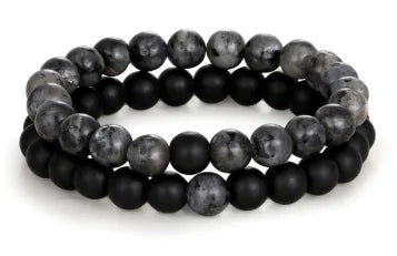 2 Pieces Distance Bracelet Pierre Naturelle Yin Yang Beads Bracelets