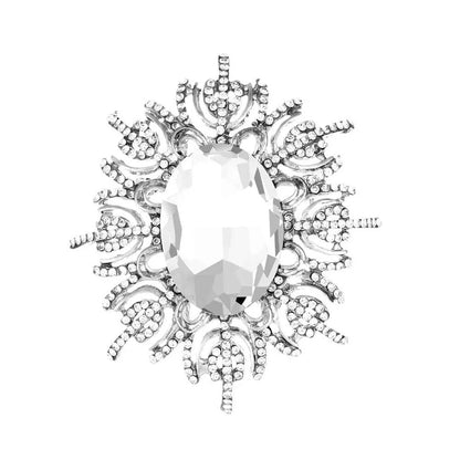 Pearly Flower Swath Brooch