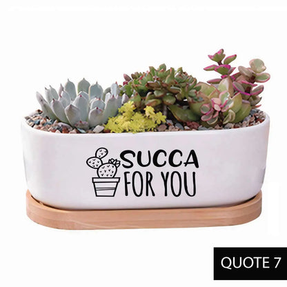 Message in a Planter - Oval 7" Emotional Support Plant