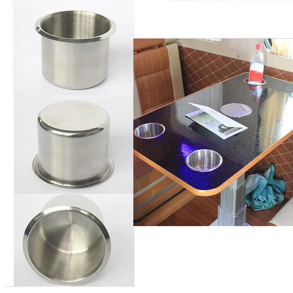 Universal Stainless Steel Cup Drink Holders for Car Boat Truck Marine Camper RV