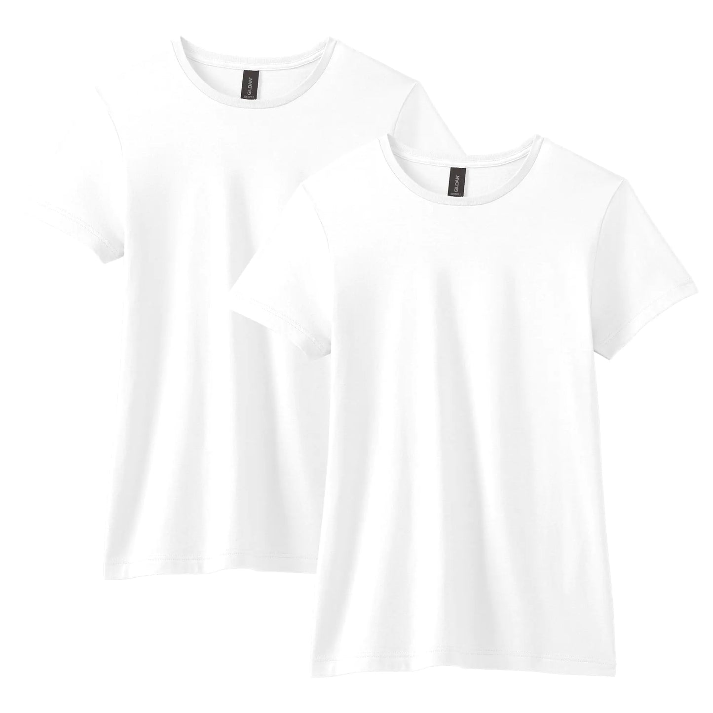 Gildan Women's Softstyle Cotton T-Shirt, Style G64000L, Multipack X-Large White (2-pack)