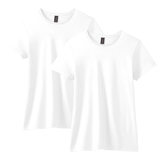 Gildan Women's Softstyle Cotton T-Shirt, Style G64000L, Multipack X-Large White (2-pack)