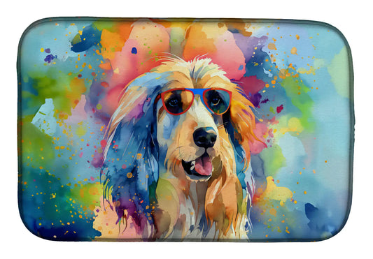 Afghan Hound Hippie Dawg Dish Drying Mat