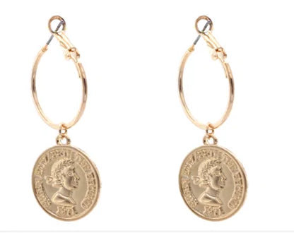 Vintage Medusa Zinc Alloy Earrings