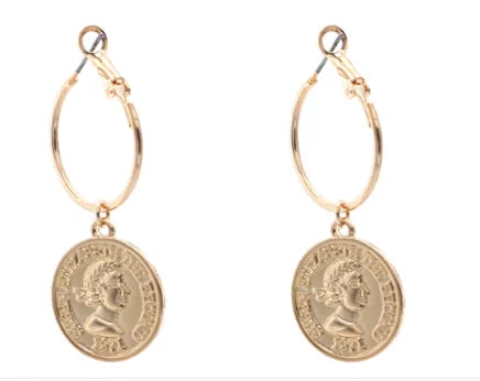 Vintage Medusa Zinc Alloy Earrings