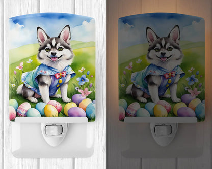 Alaskan Klee Kai Easter Egg Hunt Ceramic Night Light