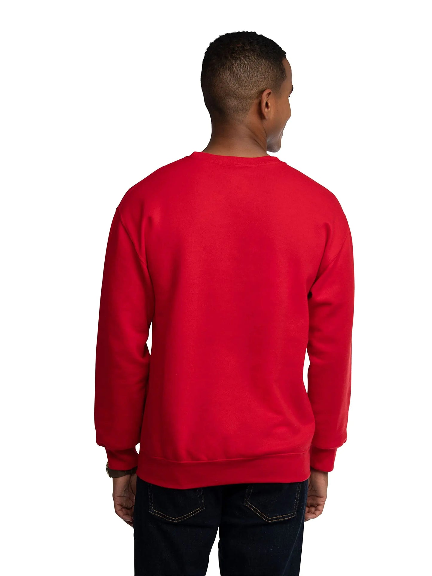 Fruit of the Loom Men's Eversoft Fleece Crewneck Sweatshirts, Moisture Wicking & Breathable, Sizes S-4x Large Red