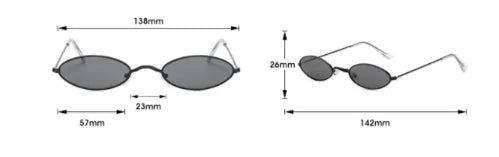 Narrow Small Round Sunglasses